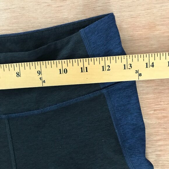 Outdoor Voices Legging Women S Blue Black Colorblock Mid Rise Hip Pocket Yoga - Picture 10 of 11